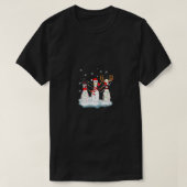 ボーリングクリスマスパジャマライツトインディアサンタおもしろい Tシャツ (デザイン正面)