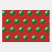 ボーリングクリスマスホリデーギフト ラッピングペーパーシート (正面3)