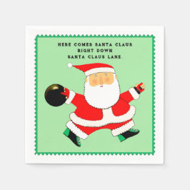 ボーリングクリスマスホリデーパーティー スタンダードカクテルナプキン