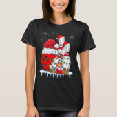 ボーリングクリスマスボーリングサンタハットクリスマスライフ Tシャツ (正面)