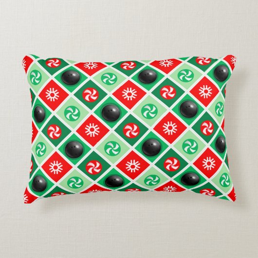 ボーリングクリスマス アクセントクッション (正面)