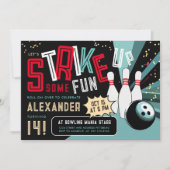 ボーリングクールはレッドブラックスポーツパーティーを打ち上げよう 招待状 (正面)