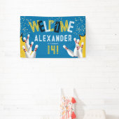 ボーリングクールブルーストライクバースデーパーティーへようこそ 横断幕 (インサイチュ)