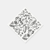 ボーリンググラフィティナプキンス スタンダードカクテルナプキン (角)