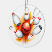 ボーリングゲーム(上面) セラミックオーナメント (左)