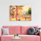 ボーリングゲームLa Ciotatフランス南部 キャンバスプリント (インサイチュ (リビング))