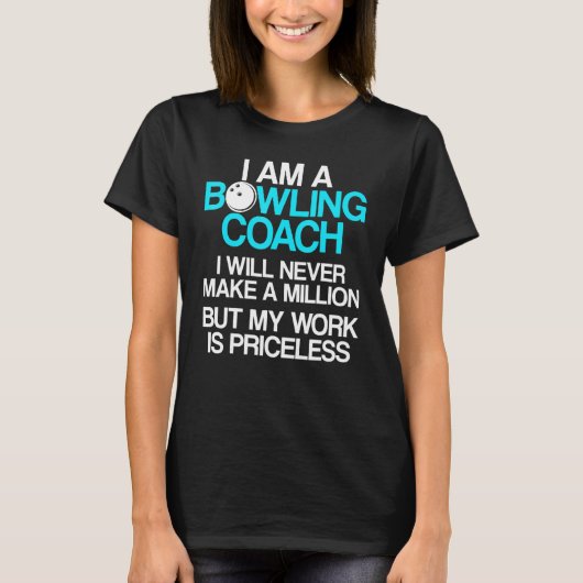 ボーリングコーチプレーヤーチームインストラクター8 Tシャツ (正面)