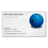 ボーリングコーチ |スポーツ マグネット名刺 (正面)