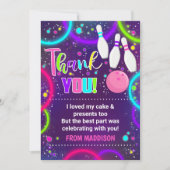 ボーリングサンキューカードグローボーリングサンキューカード 招待状 (正面)