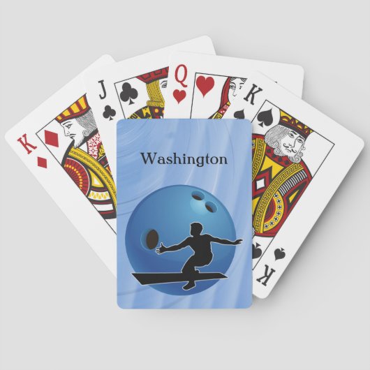 ボーリングスエレガントポーツは名前でパーソナライズ トランプ (裏面)