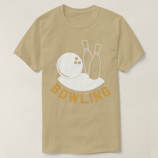 ボーリングスキットルギフトピン Tシャツ (デザイン正面)