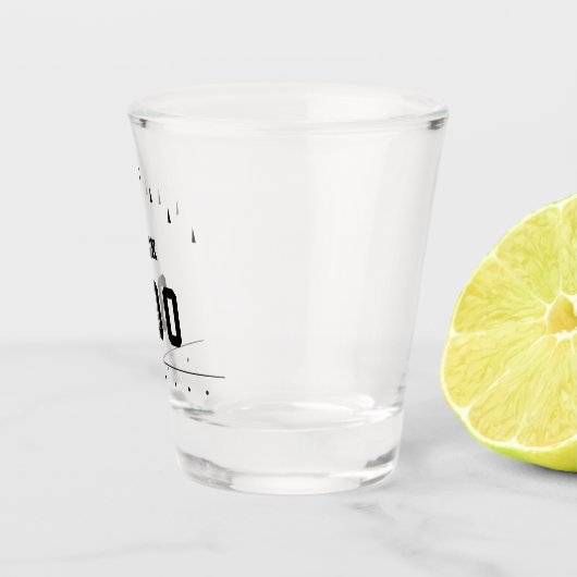 ボーリングスコアと名前パーソナライズされた ショットグラス (右)