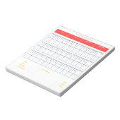 ボーリングスコアシートテンプレート |ピン付き3ゲーム ノートパッド (回転)