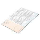 ボーリングスコアシート3ゲーム(ピンとフレームノート付き) ノートパッド (アングル)