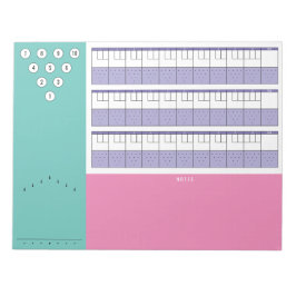 ボーリングスコアボード図とメモ |カラフル | ノートパッド