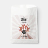 ボーリングストライクアップいくつかのおもしろい誕生日バラ金ゴールドガール フェイバーバッグ (正面)