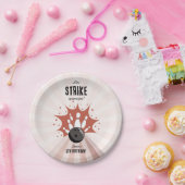 ボーリングストライクアップいくつかのおもしろい誕生日バラ金ゴールドガール ペーパープレート (パーティー)