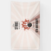 ボーリングストライクアップいくつかのおもしろい誕生日バラ金ゴールドガール 横断幕 (縦)