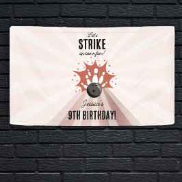 ボーリングストライクアップいくつかのおもしろい誕生日バラ金ゴールドガール 横断幕
