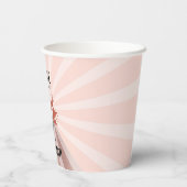 ボーリングストライクアップいくつかのおもしろい誕生日バラ金ゴールドガール 紙コップ (裏面)