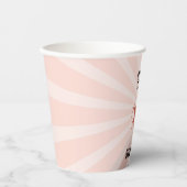 ボーリングストライクアップいくつかのおもしろい誕生日バラ金ゴールドガール 紙コップ (正面)