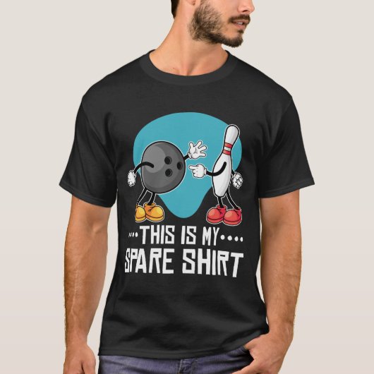 ボーリングスペアおもしろいTシャツ Tシャツ (正面)