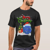 ボーリングスポーツラバークリスマスデコレーションサンタボーリング Tシャツ (正面)