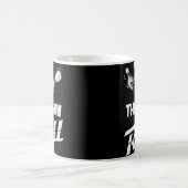 ボーリングチームこれが私たち転がの男性の女の子 コーヒーマグカップ (中央)