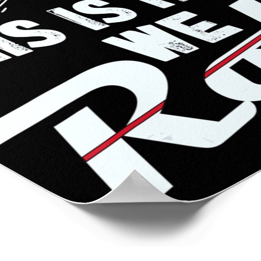 ボーリングチームこれが私たち転がの男性の女の子 ポスター (角)