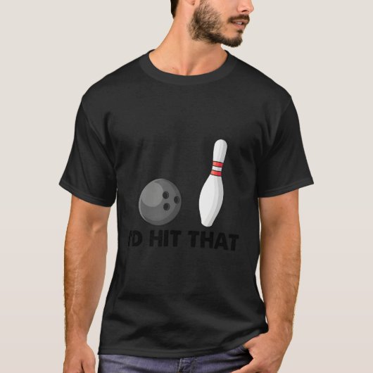 ボーリングチームのユーモア Tシャツ (正面)