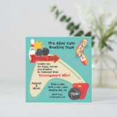 ボーリングチームリーグパーティの招待状カード 招待状 (スタンド正面)
