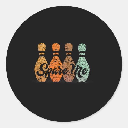 ボーリングチーム名スペアME ラウンドシール (正面)