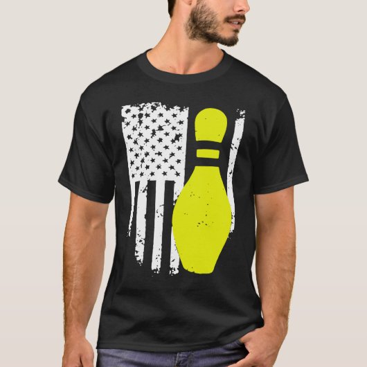 ボーリングチーム愛国的ボーリング Tシャツ (正面)