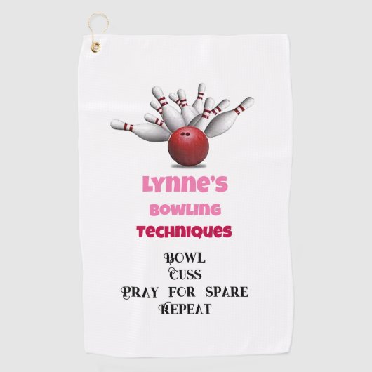 ボーリングテクニックボーリングタオル ゴルフタオル (正面)