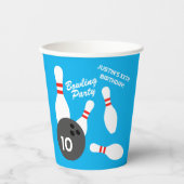 ボーリングテーマキッズバースデーパーティー使い捨て 紙コップ (正面)