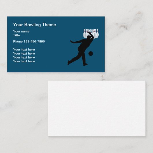 ボーリングテーマ 名刺 (正面/裏面)
