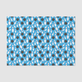 ボーリングデコップバースデーパーティーブルー 薄葉紙