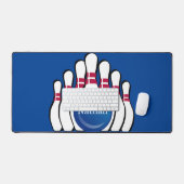 ボーリングデザインデスクマット デスクマット (キーボード&マウス)
