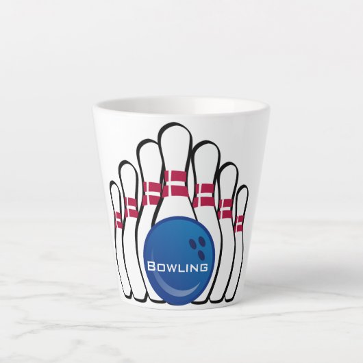 ボーリングデザインラテカップ カフェラテマグ (正面)