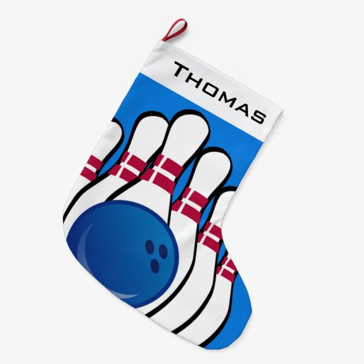 ボーリングデザインラージクリスマスストッキング ラージクリスマスストッキング (正面 (吊り時))