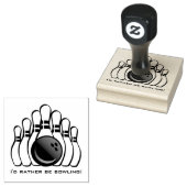 ボーリングデザイン木印 ラバースタンプ (押印)