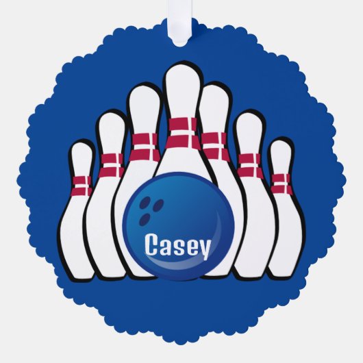 ボーリングデザイン紙オーナメントカード オーナメントカード (正面)