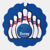 ボーリングデザイン紙オーナメントカード オーナメントカード (裏面)