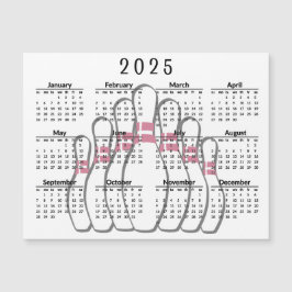ボーリングデザイン2025カレンダー磁気カード