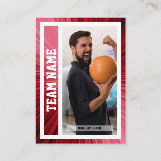 ボーリングトレーディングカードトーナメント土産赤 コーリングカード (正面)