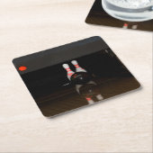 ボーリングドリンクコースター スクエアペーパーコースター (アングル)