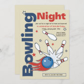 ボーリングナイト招待状 招待状 (正面/裏面)