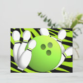 ボーリングネオングリーンとゼブラ 招待状 (スタンド正面)