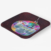 ボーリングネオンディスコボールグリッター誕生日パーティー ペーパープレート (傾斜あり)