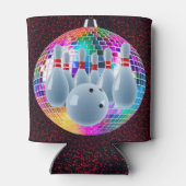 ボーリングネオンディスコボールグリッター誕生日パーティー 缶クーラー (裏面)